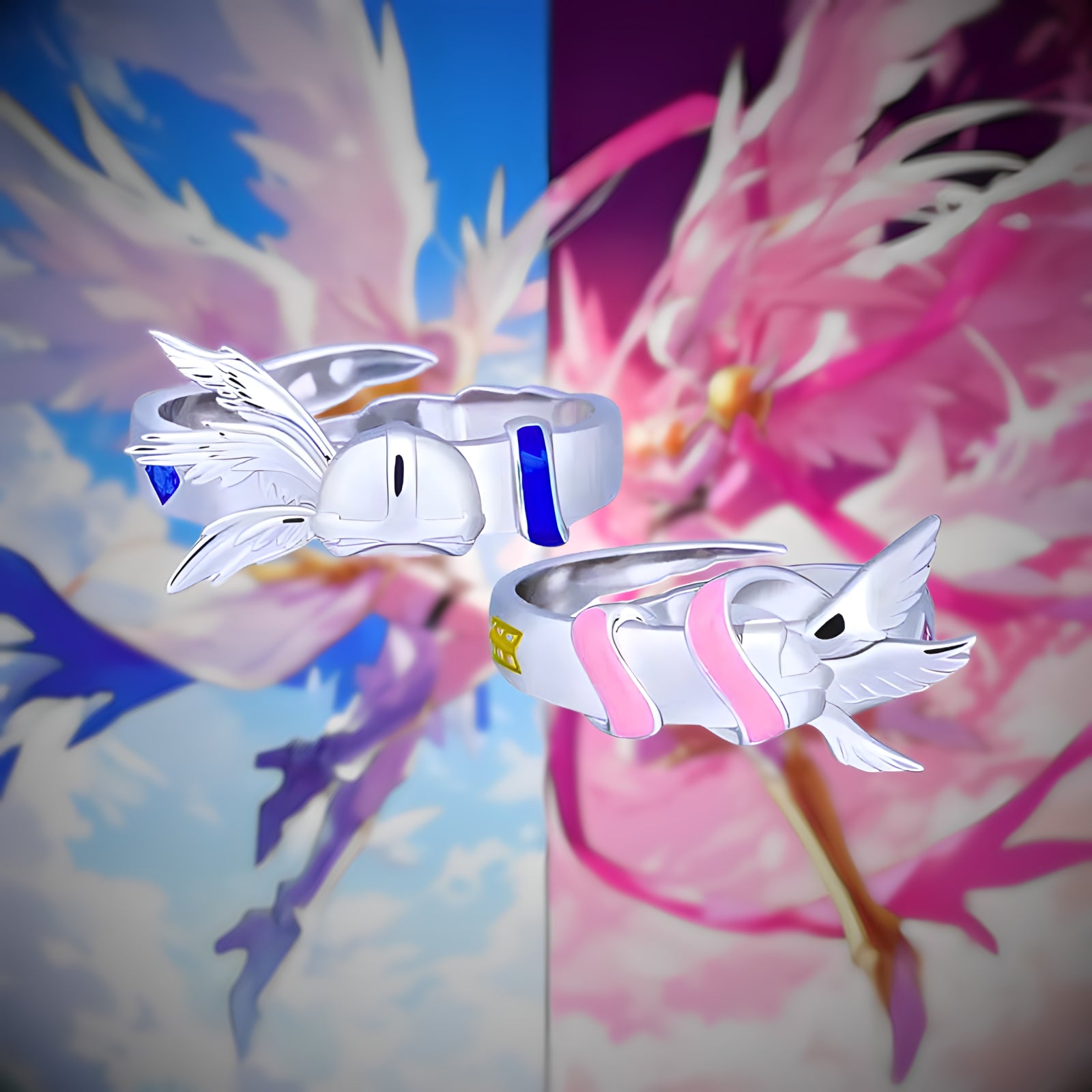 Angewomon & Angemon Ring