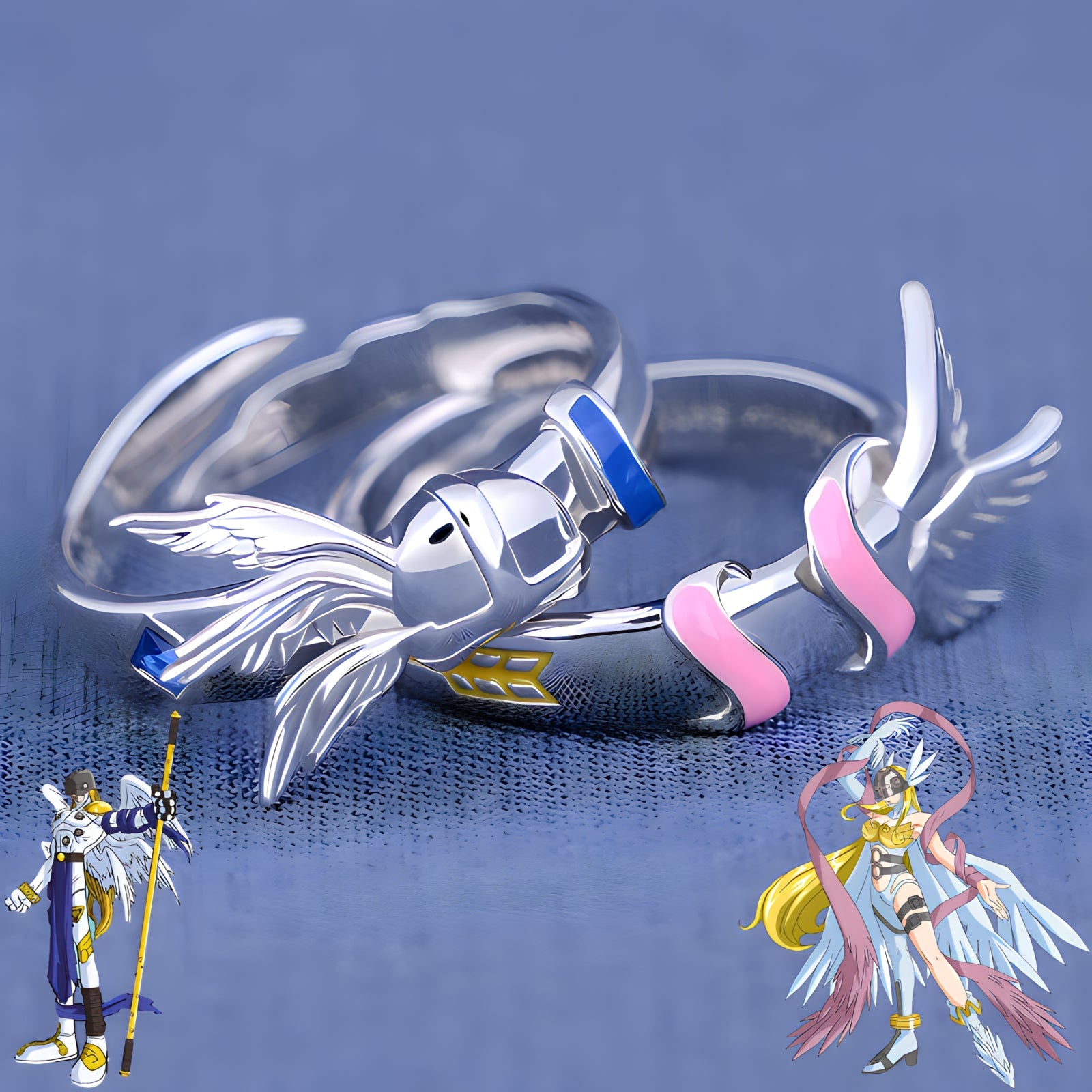 Angewomon & Angemon Ring